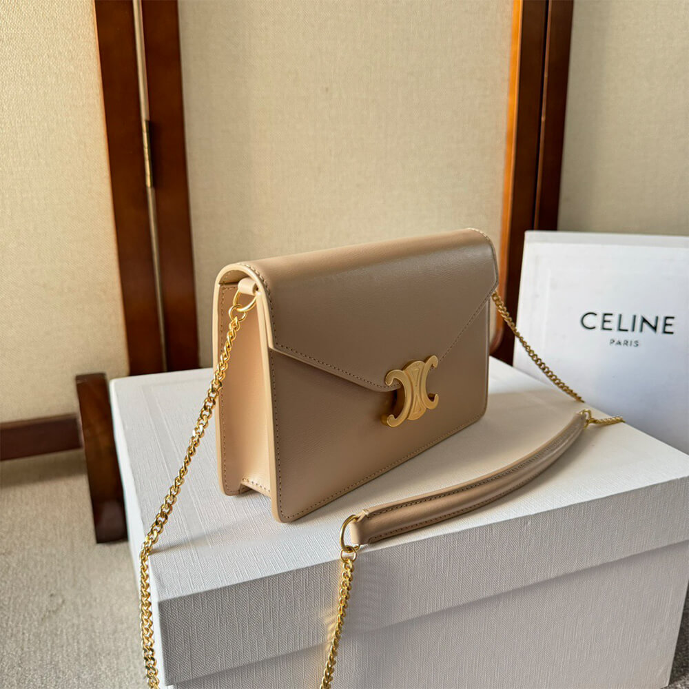 Celine Wallet On Chain Margo Bag in Shiny Calfskin - Replica Luxury Bags™