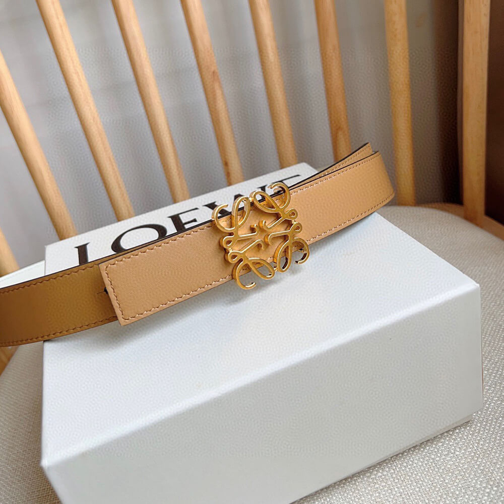 LOEWE Reversible Anagram belt in smooth calfskin 28mm - Replica Luxury Bags™