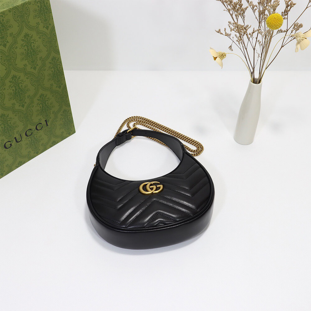 Gucci GG Marmont Half-Moon-Shaped Mini Bag - Replica Luxury Bags™