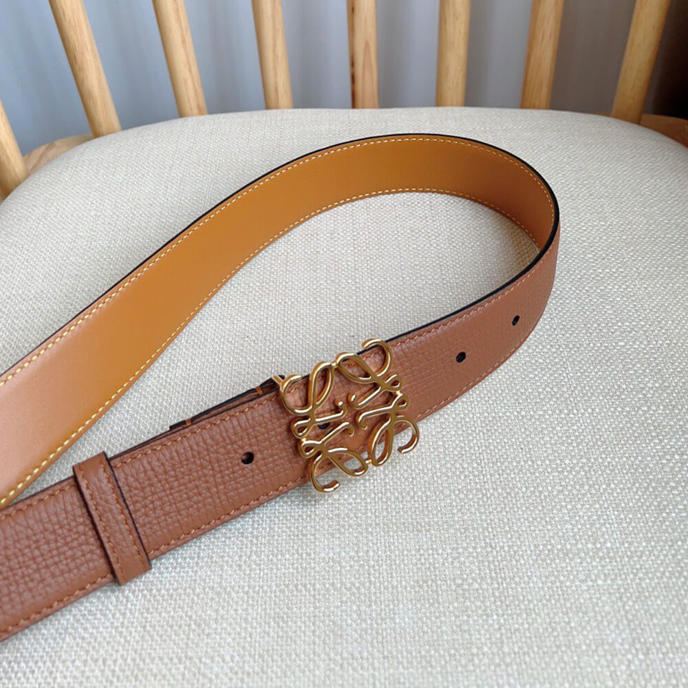 LOEWE Anagram belt in pebble grain calfskin 32mm - Replica Luxury Bags™