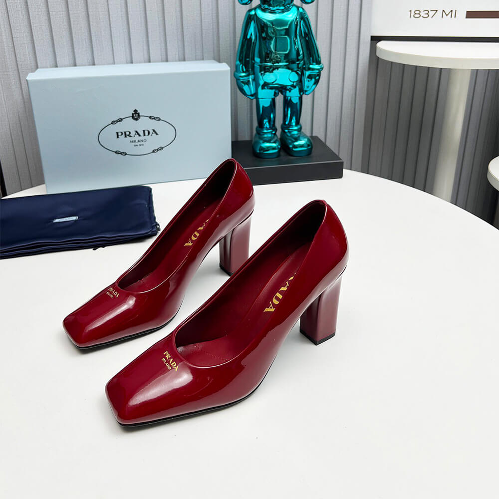 Prada Patent Leather Pumps 85mm Shoes - Replica Luxury Bags™