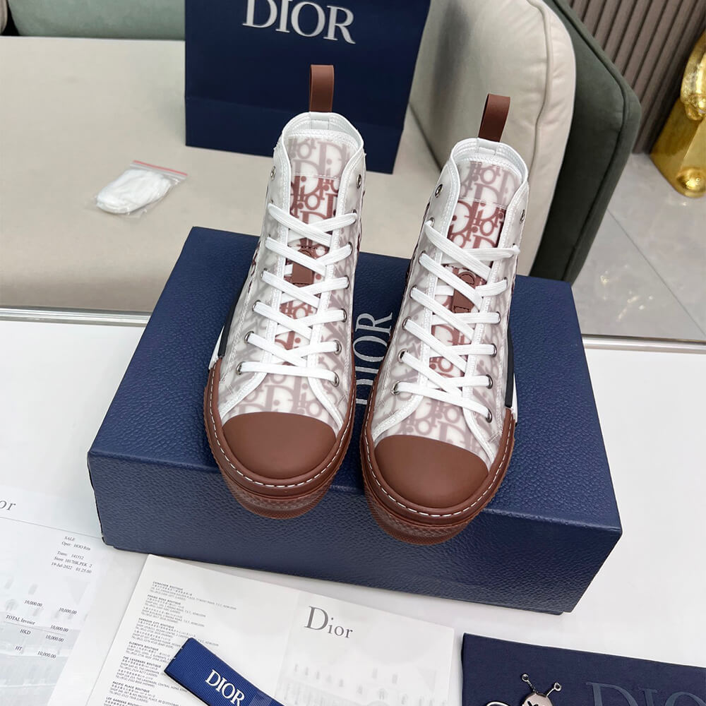 DIOR B23 High-Top Sneakers Dior Oblique Shoes - Replica Luxury Bags™