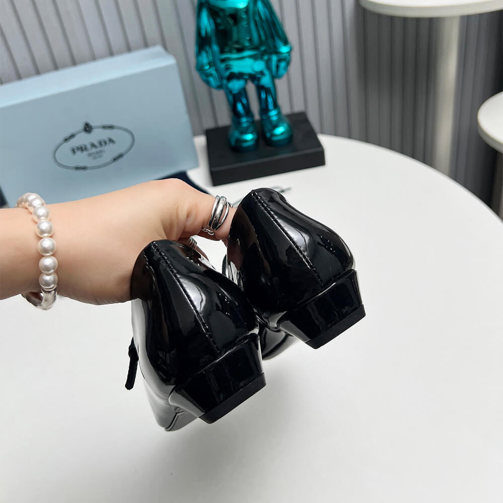 Prada Patent Leather Mary Jane Ballerinas Shoes - Replica Luxury Bags™