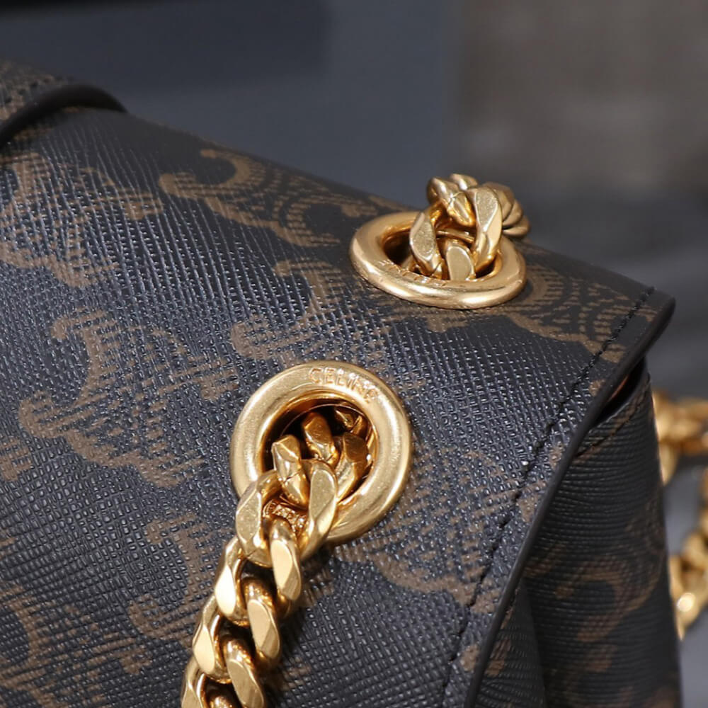 Teen Celine Victoire Bag In Triomphe Canvas - Replica Luxury Bags™