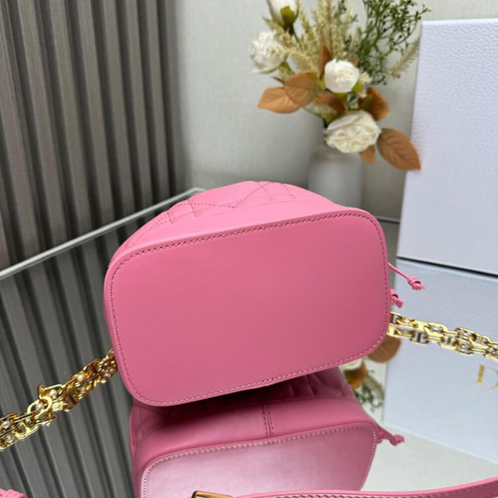 Dior Small Dior Jolie Bucket Bag in Cherry Pink - Replica Luxury Bags™