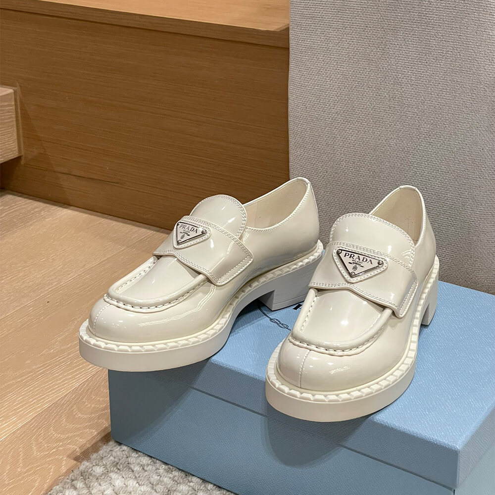 Prada chocolate brushed leather loafers Shoes - Replica Luxury Bags™