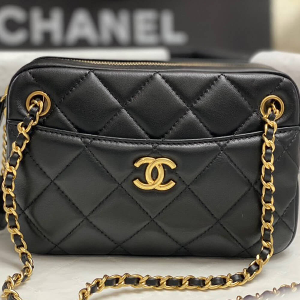 Chanel Mini Camera Case Bag in Black - Replica Luxury Bags™