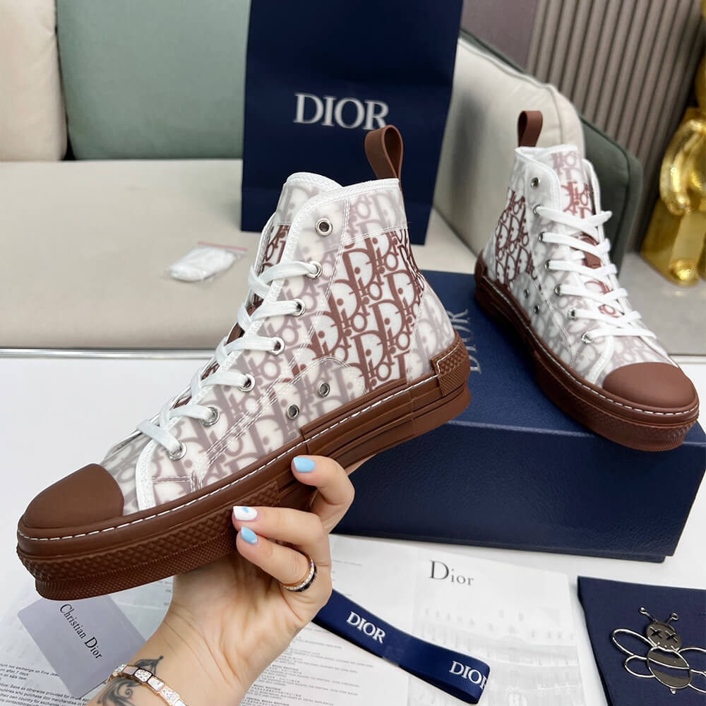 DIOR B23 High-Top Sneakers Dior Oblique Shoes - Replica Luxury Bags™