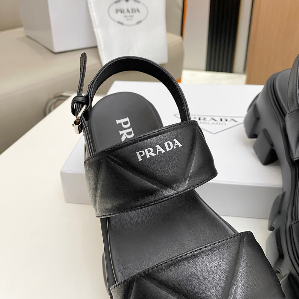 Prada Monolith leather sandals Shoes - Replica Luxury Bags™