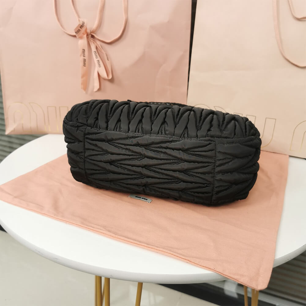 Miumiu Miu Wander Matelasse Regenerated Nylon Hobo Bag - Replica Luxury Bags™