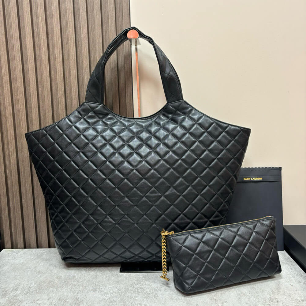 YSL Icare Maxi Shopping Bag In Quilted Lambskin - Replica Luxury Bags™