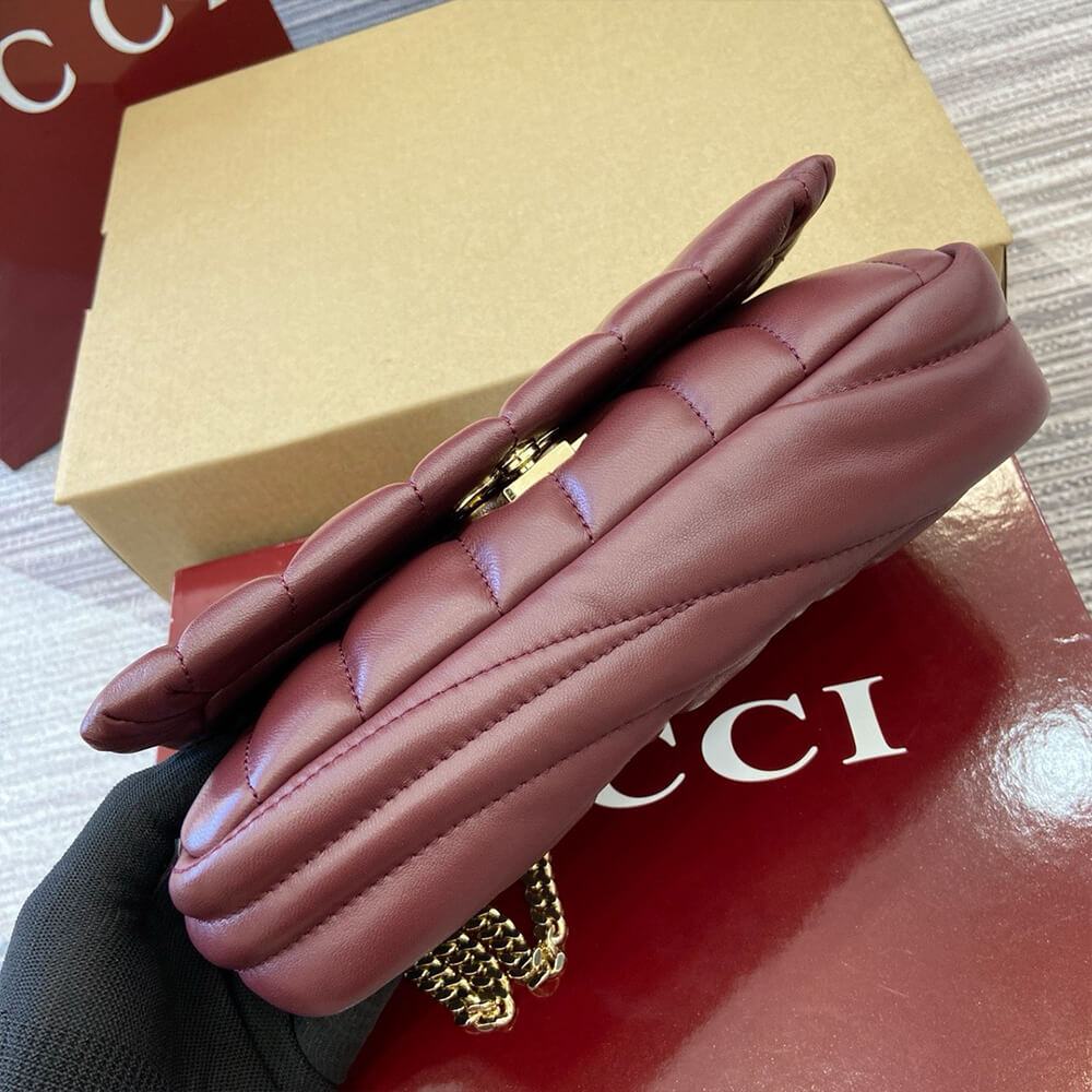 Gucci GG Milano Mini Top Handle Bag in Burgundy - Replica Luxury Bags™