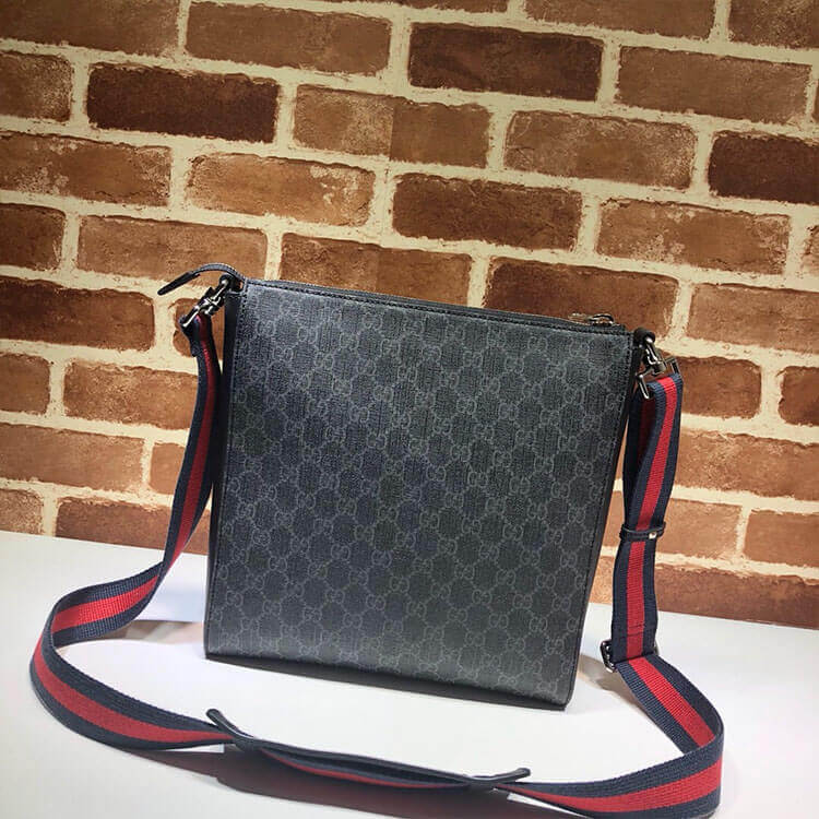 Gucci GG Black Messenger Bag - Replica Luxury Bags™