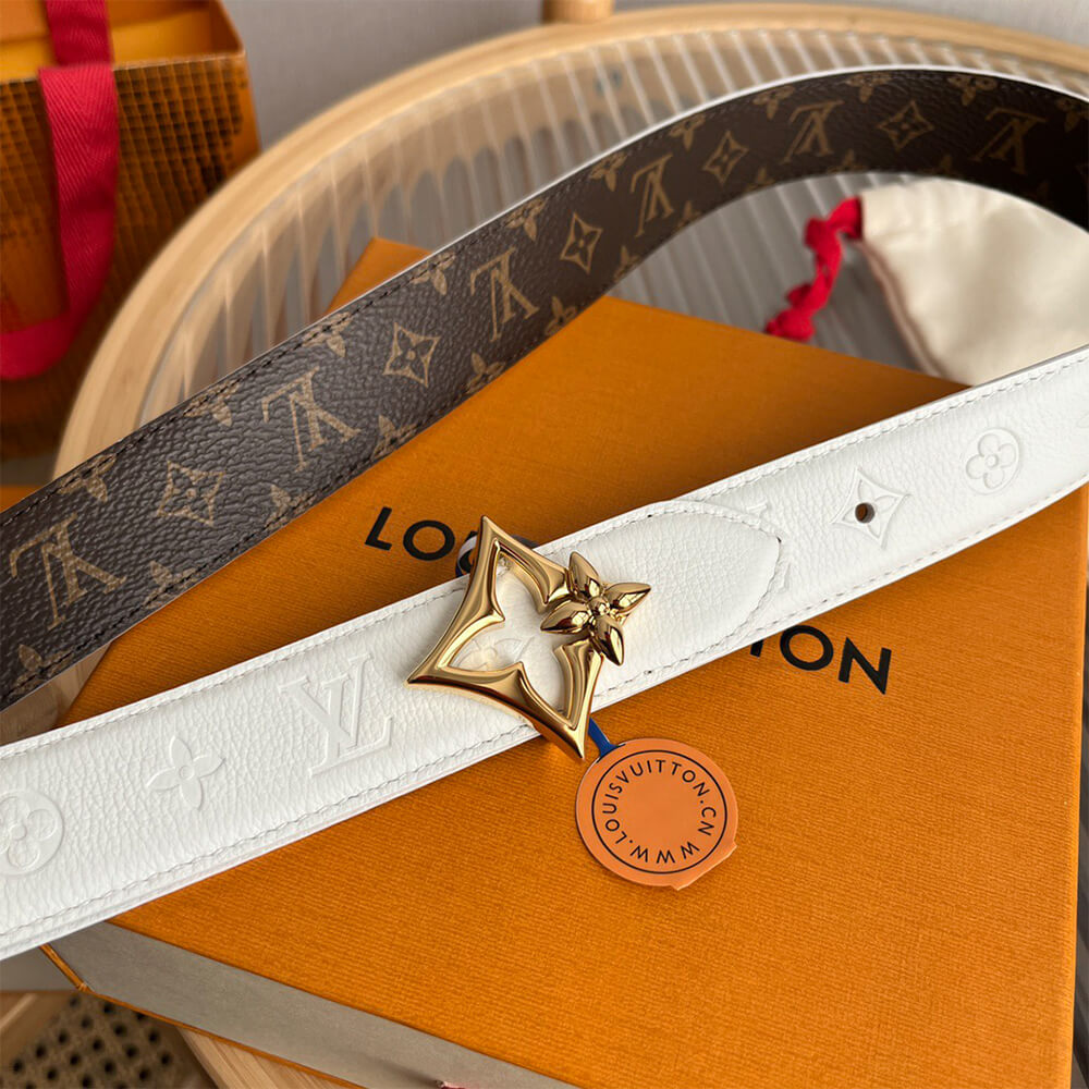 LV Flowergram 30mm Reversible Belt - Replica Luxury Bags™