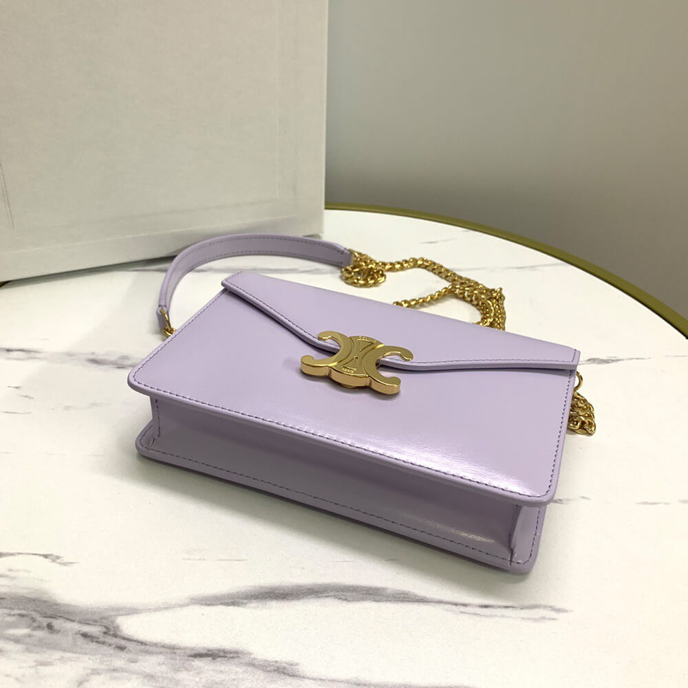 Celine Wallet On Chain Margo In Shiny Calfskin Bag - Replica Luxury Bags™