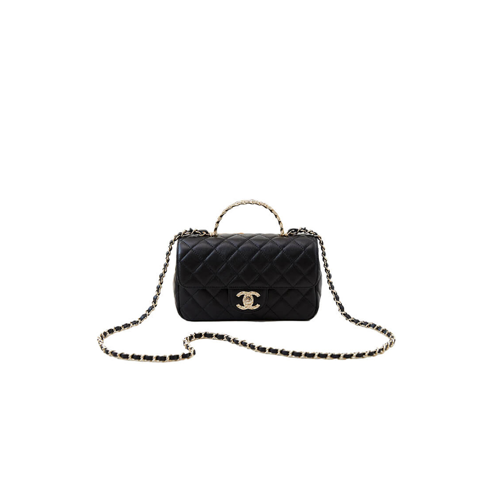 Chanel Mini Flap Bag with Top Handle - Replica Luxury Bags™