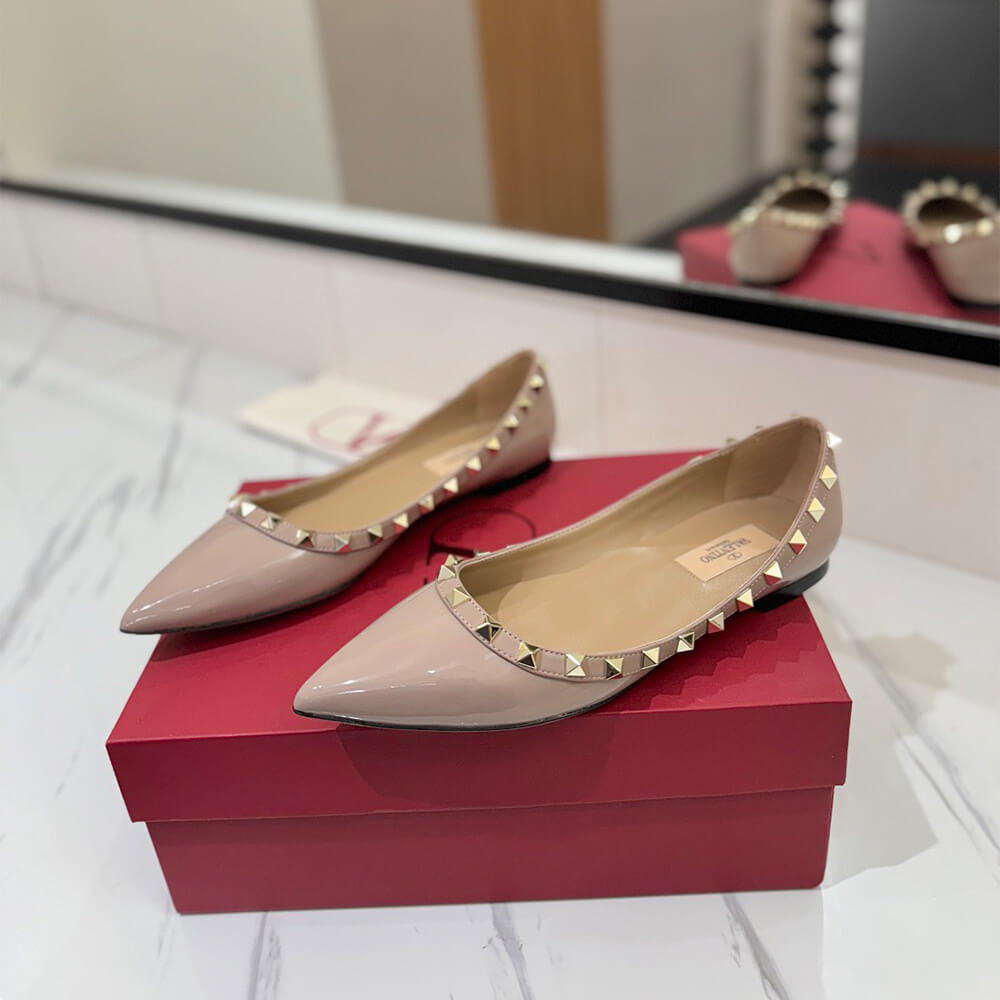 VALENTINO ROCKSTUD BALLET FLAT Shoes - Replica Luxury Bags™