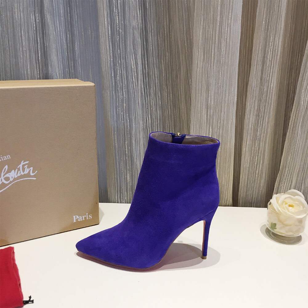 Christian Louboutin Suede Ankle Boots Shoes - Replica Luxury Bags™