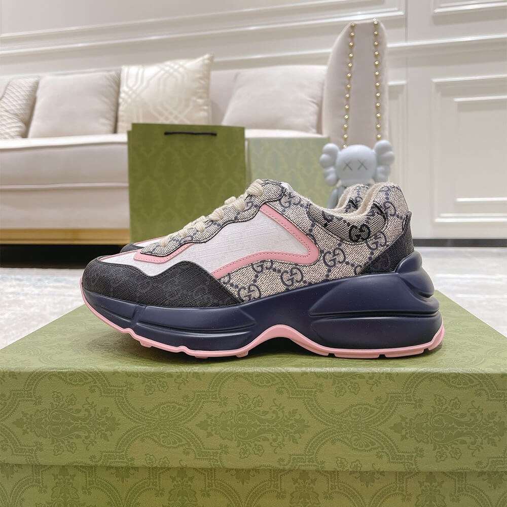 Gucci Multicolor GG Supreme Rhyton Sneaker Shoes - Replica Luxury Bags™
