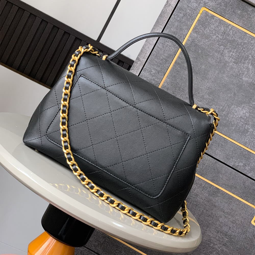 Chanel Large Flap Bag With Top Handle - Replica Luxury Bags™