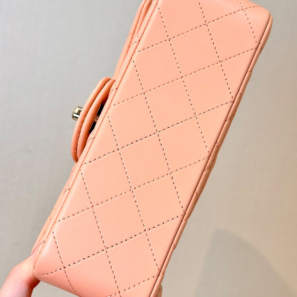 Chanel Small Classic Handbag in Light Orange - Replica Luxury Bags™