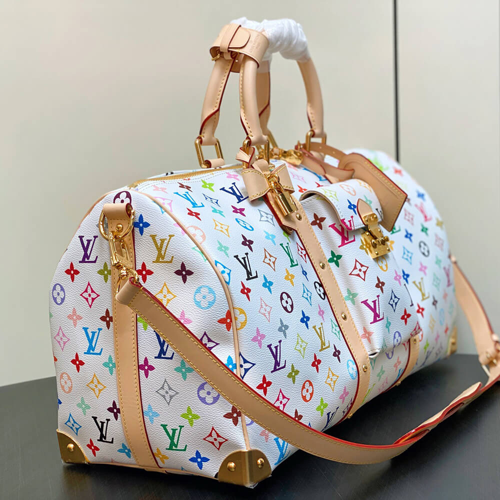 LV x TM Keepall Bandouliere 45 Multicolor Monogram Bag - Replica Luxury Bags™