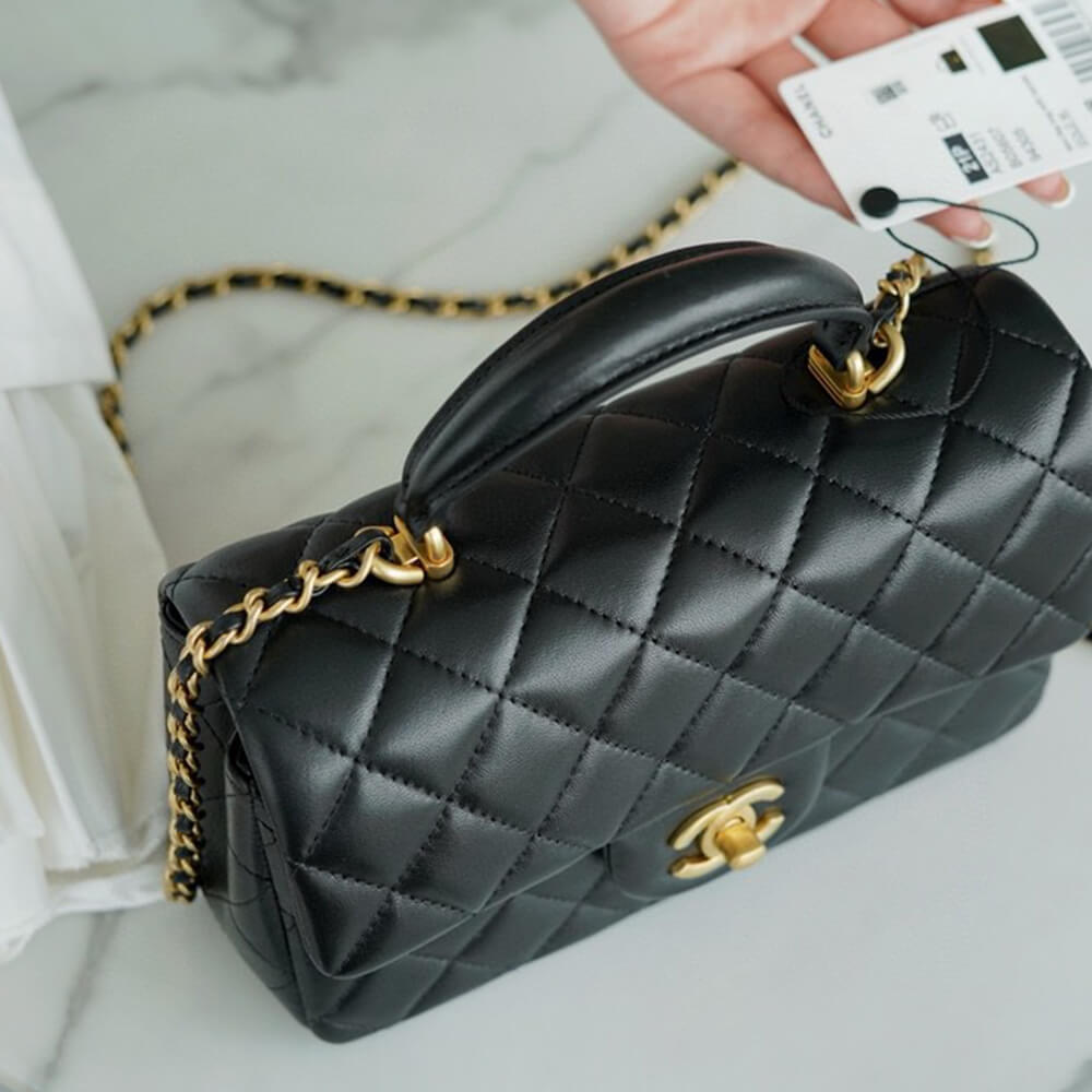 Chanel Mini Flap Bag with Top Handle - Replica Luxury Bags™