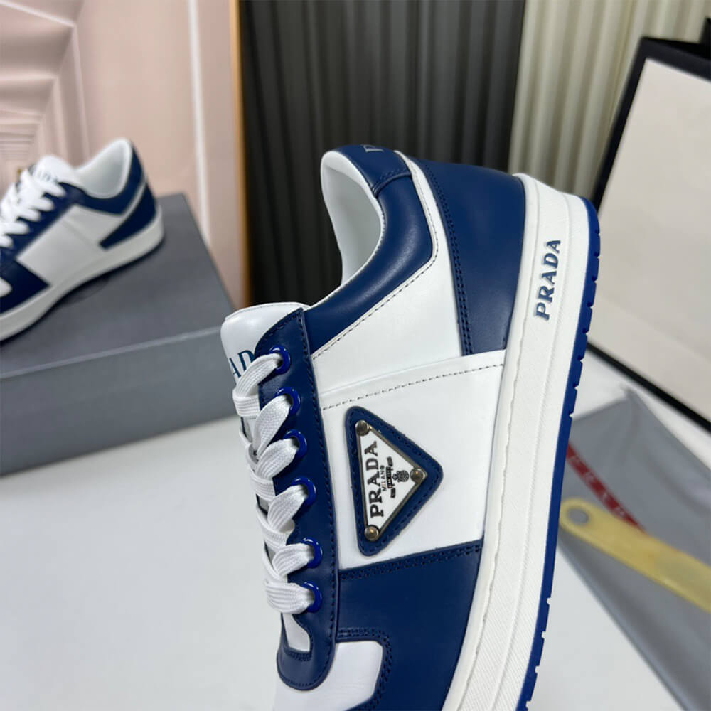 Prada Downtown Nappa Leather Sneakers Shoes - Replica Luxury Bags™
