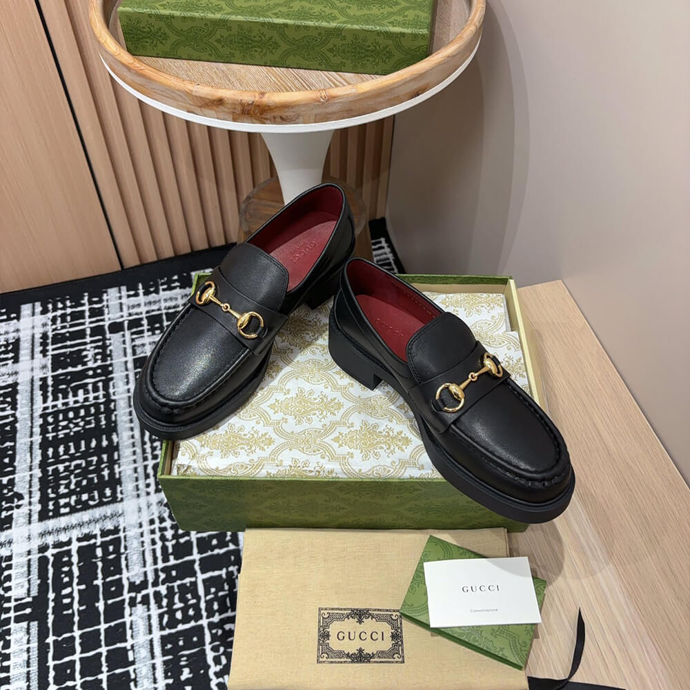 GUCCI Women s loafer with Horsebit Shoes - Replica Luxury Bags™