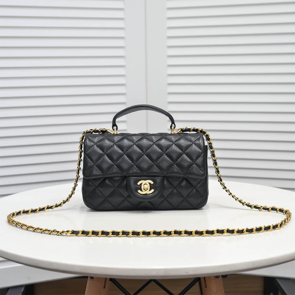 Chanel Mini Flap Bag with Top Handle - Replica Luxury Bags™
