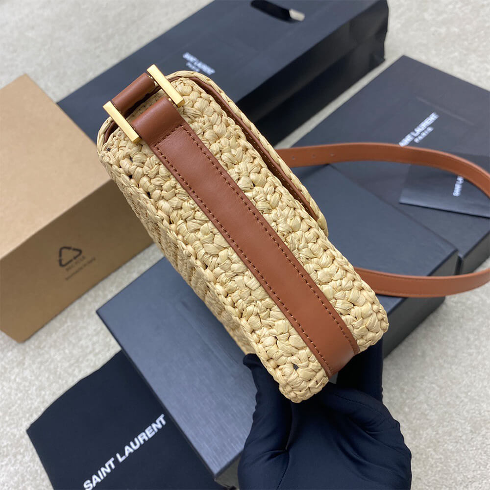 YSL Solferino Medium Satchel Raffia Bag - Replica Luxury Bags™