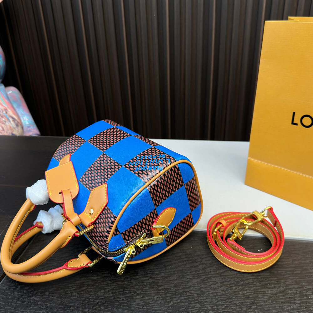LV Speedy 18 Bandouliere Damier Pop Bag - Replica Luxury Bags™