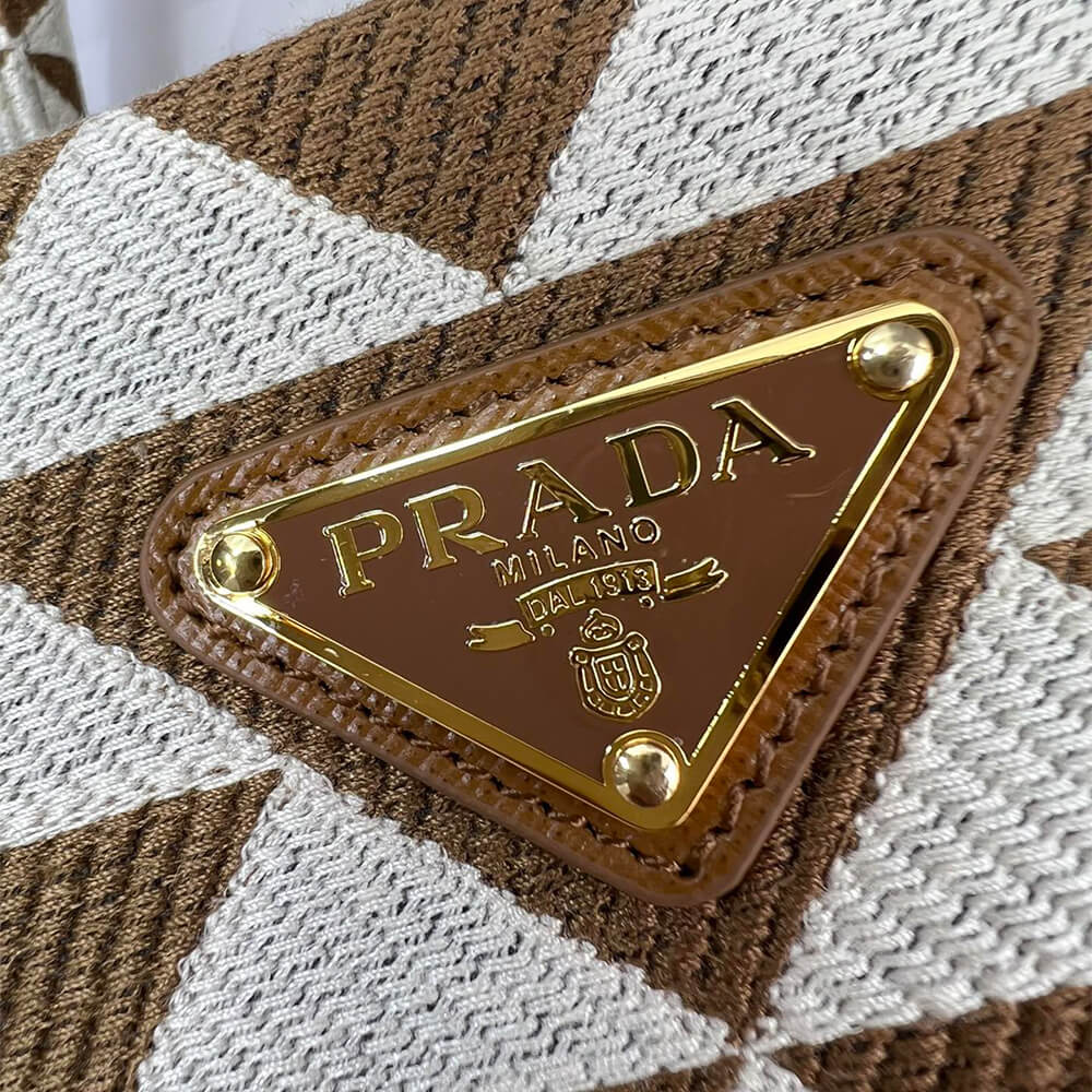 Small Prada Symbole Jacquard Fabric Handbag - Replica Luxury Bags™