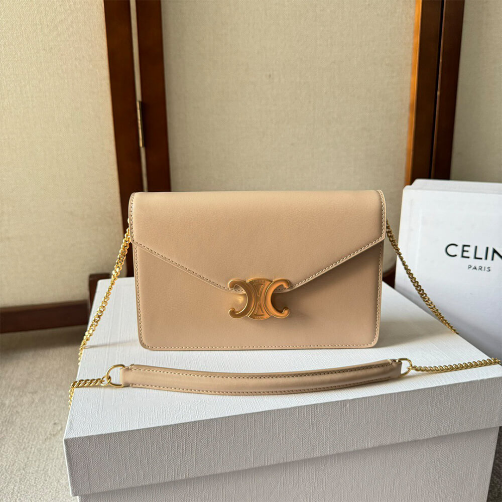 Celine Wallet On Chain Margo Bag in Shiny Calfskin - Replica Luxury Bags™