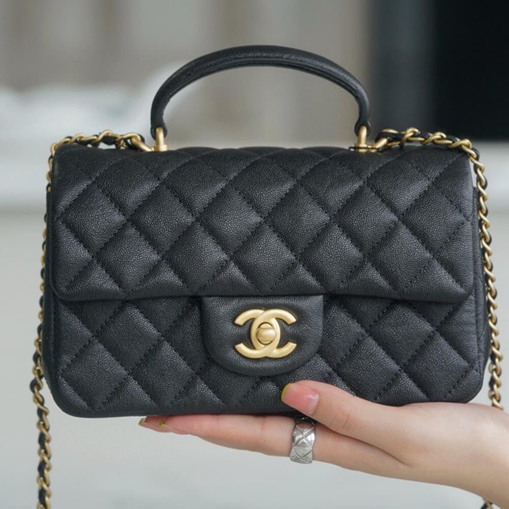 Chanel Mini Flap Bag with Top Handle - Replica Luxury Bags™