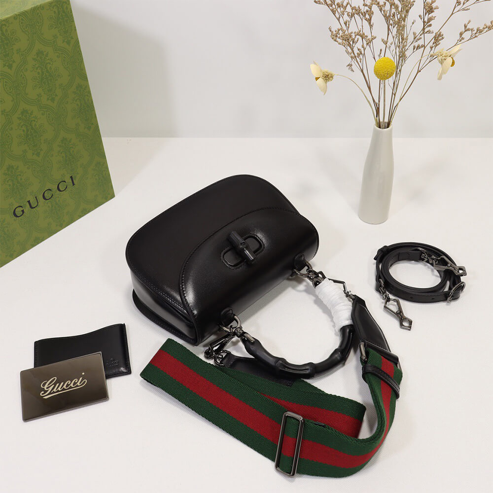 Gucci Bamboo 1947 Medium Top Handle Bag - Replica Luxury Bags™