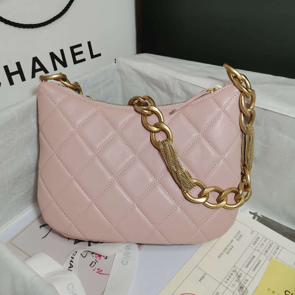 Chanel Hobo Handbag in Pink - Replica Luxury Bags™