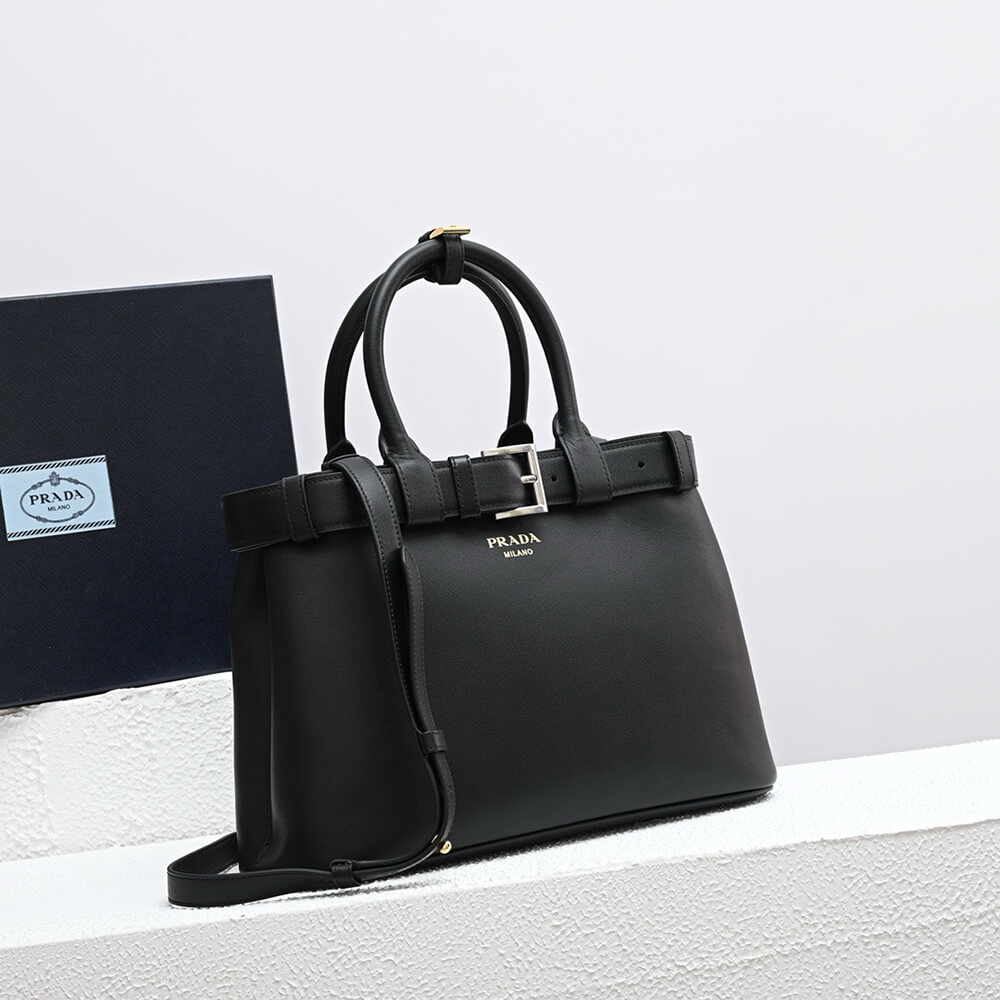 Prada Buckle Small Leather Handbag with Belt - Replica Luxury Bags™