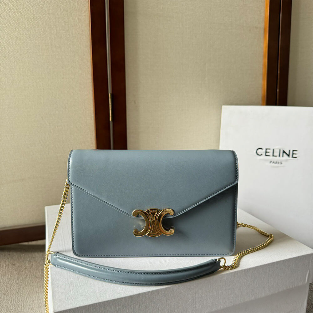 Celine Wallet On Chain Margo Bag in Shiny Calfskin - Replica Luxury Bags™
