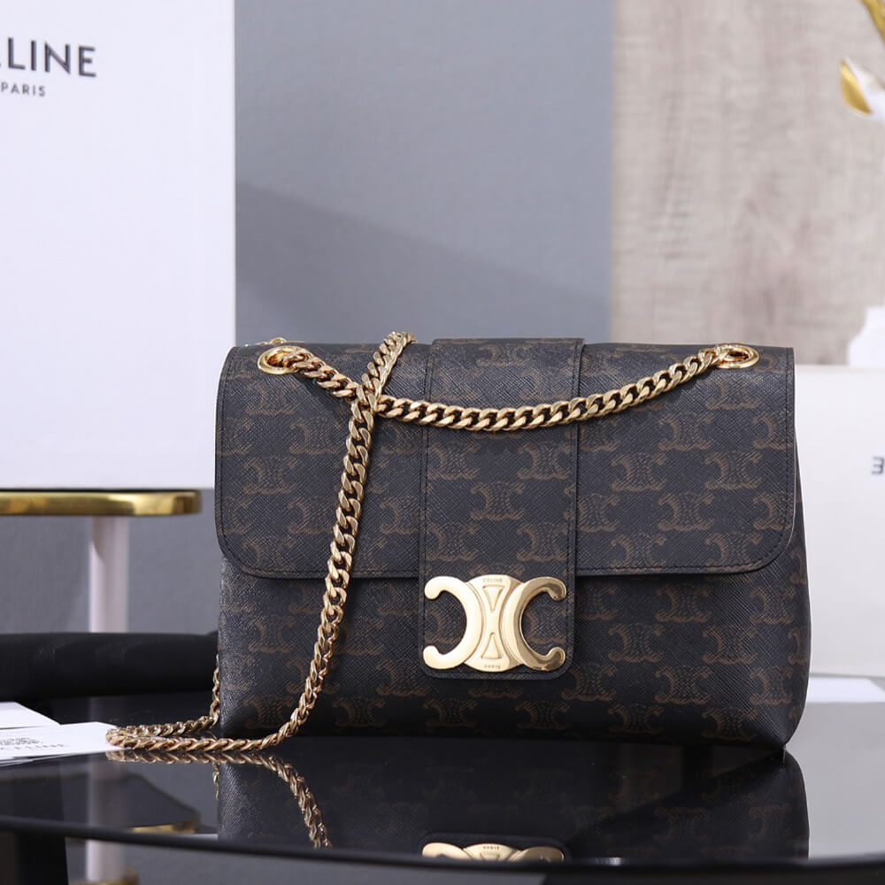 Medium Celine Victoire Bag in Triomphe Canvas - Replica Luxury Bags™