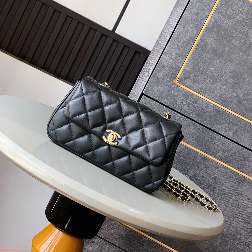 Chanel Flap Phone Holder Bag With Chain - Replica Luxury Bags™