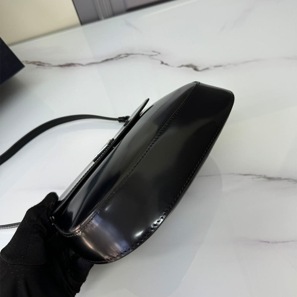 Small Prada Cleo Brushed Leather Shoulder Bag with Flap - Replica Luxury Bags™