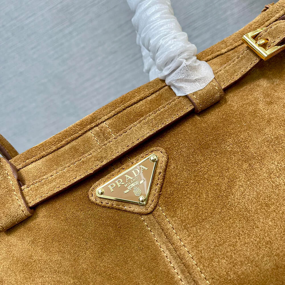 Prada Medium Suede Handbag - Replica Luxury Bags™