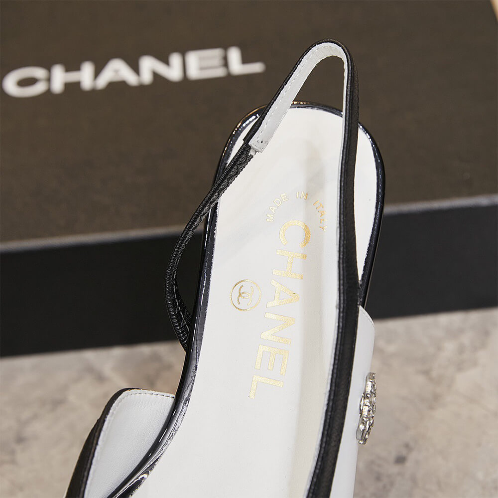 Chanel Diamond Buckle Slingbacks Shoes - Replica Luxury Bags™