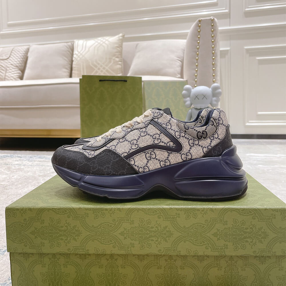 Gucci Multicolor GG Supreme Rhyton Sneaker Shoes - Replica Luxury Bags™