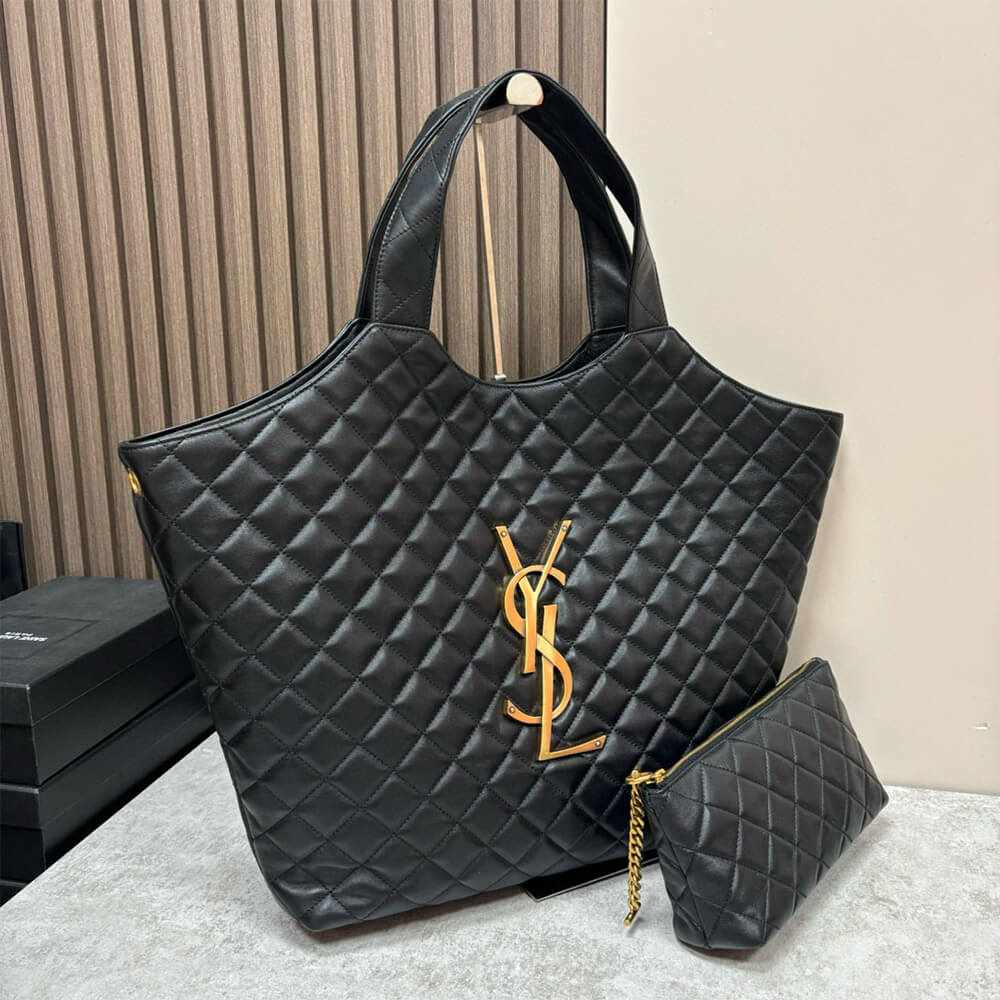YSL Icare Maxi Shopping Bag In Quilted Lambskin - Replica Luxury Bags™