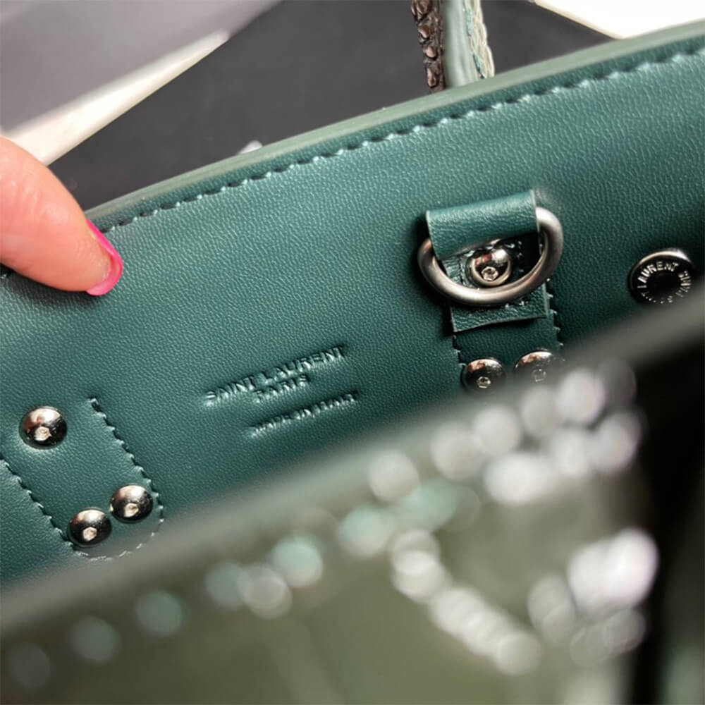 YSL Sac De Jour Nano Bag In Embossed Crocodile Shiny Leather - Replica Luxury Bags™