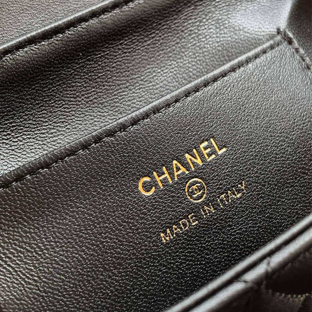 Chanel Flap Phone Holder Bag With Chain - Replica Luxury Bags™