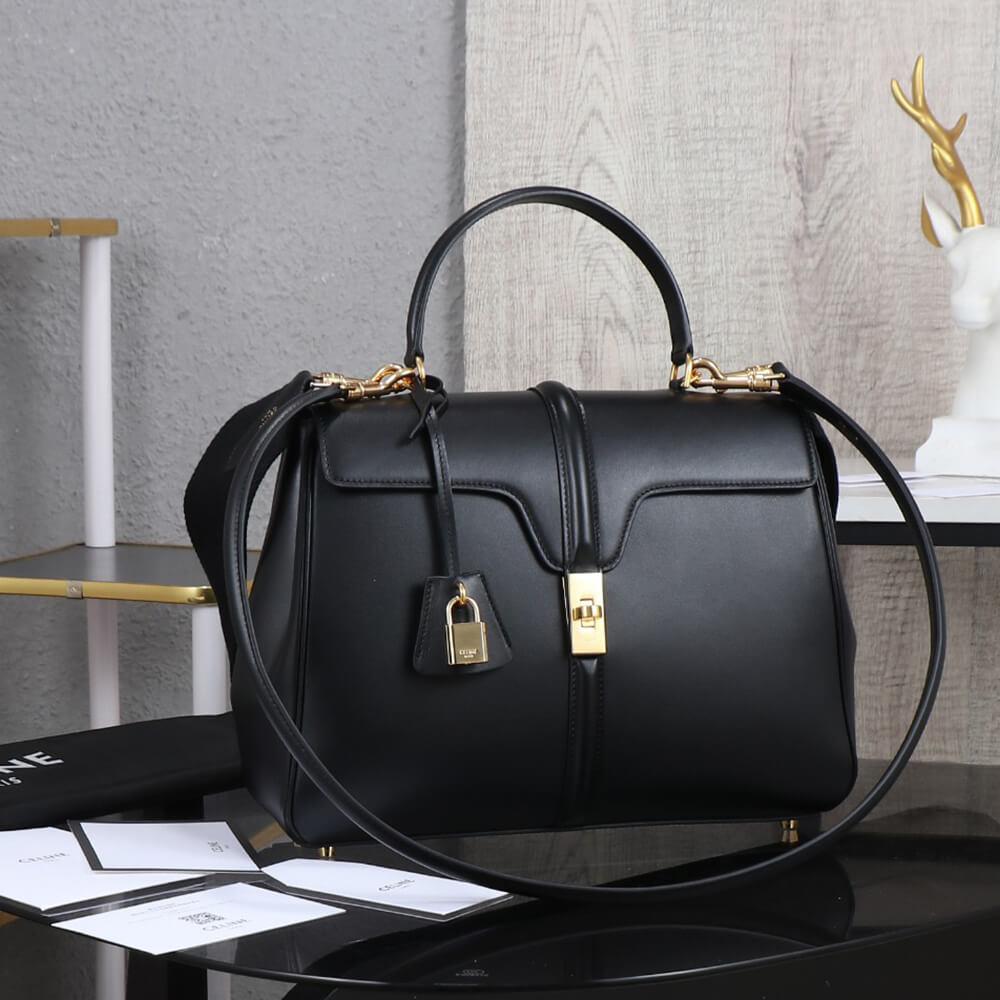 Celine Classique 16 Bag in Satinated Calfskin - Replica Luxury Bags™