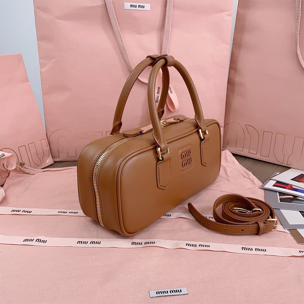 Miumiu Large Arcadie Leather Bag - Replica Luxury Bags™